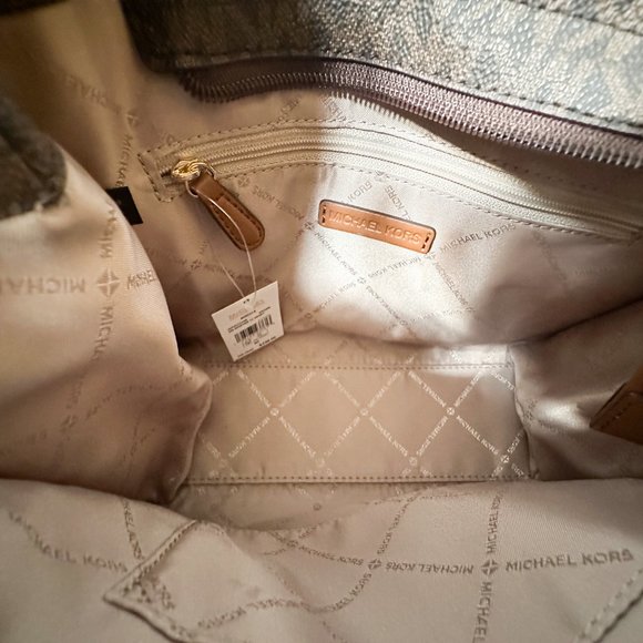 Michael Kors Mirella Small Shopper Tote Shoulder Bag MK Brown - Picture 8 of 12